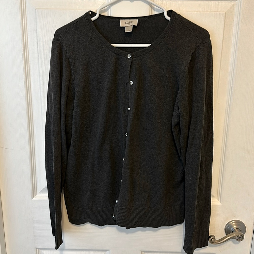 Loft XL cardigan with rhinestone buttons